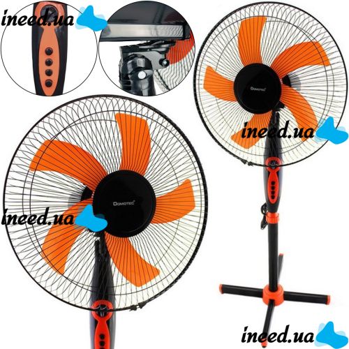 Напольный вентилятор Domotec MS-1620 с таймером 44 см stand fan Timer 17" 40W