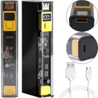 Портативное зарядное устройство Power Bank Cyberpunk YM-674 20000mAh 22.5W для зарядки телефона, Внешний аккумулятор повербанк USB Type-C Черный
