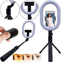 Телескопическая селфи палка тренога Selfie Stick A8 с кольцевой LED лампой для селфи, Монопод 100 см с подсветкой с держателем для телефона и пультом