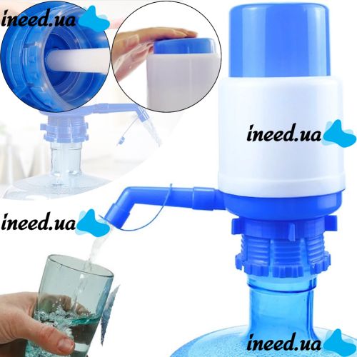Механическая помпа насос для питьевой воды Drinking Water Pump WL-03 на бутыль с водой, Ручная помпа дозатор для подачи воды на бутылку ОМ-Х691 Синяя