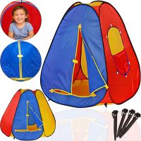 Children's play tent Pyramid Bambi M0506 with pegs with carrying bag, Folding teepee MAG-899 144x244x104 cm for children from 3 years old