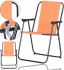 Folding chair AMF Picnic CCS022 tourist picnic chair, up to 150kg, oxford, Folding chair with armrests, camping, for fishing Orange
