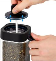 Набор контейнеров баночек Seasoning bottle set XL-730 3 отсека по 400 мл для хранения приправ и специй, Комплект емкостей с крышками и ложками