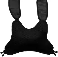 Tough Slhs 125 tactical vest chest bag with 2 compartment pockets, headphone output and adjustable chest straps Black