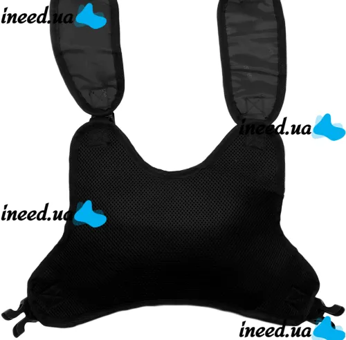 Tough Slhs 125 tactical vest chest bag with 2 compartment pockets, headphone output and adjustable chest straps Black
