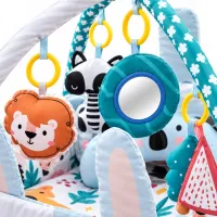 Детский развивающий коврик Ricokids Rabbit FK-2946 3в1 интерактивный манеж с мягкими бортиками, сухой бассейн с игрушками шариками для новорожденных
