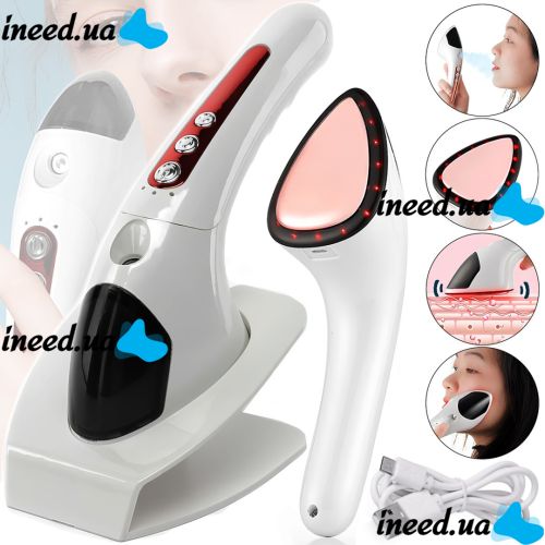 Массажер увлажнитель с микротоками Skin Ironing Machine XL-2308 светодиодный аппарат распариватель для удаления морщин и лифтинга лица и шеи LY-76