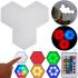 Modular RGB Backlight Night Light Honeycomb 3 Pcs per Cabinet Led Light 359 Lamp Wireless Hexagonal Touch Lamp with Remote Control