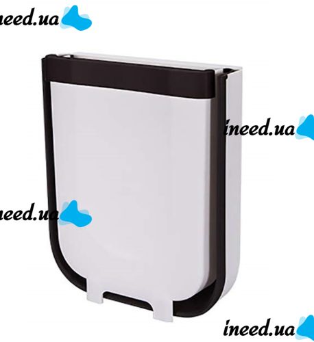 Folding Hanging Trash Bin Can on Door Foltable Trash Bin Can in Kitchen or Bathroom, Folding Trash Bin Can on Door White