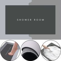 Влагопоглощающий напольный коврик для ванной комнаты Shower Room AND185 нескользящий быстросохнущий впитывающий ковер на пол в ванную 60Х40 см