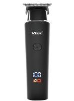 Аккумуляторный триммер для стрижки волос VGR V-937 с 3 насадками 5W, Беспроводная машинка для стрижки с USB и светодиодным LED дисплеем V937 Черный