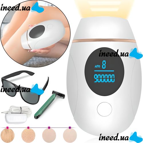 Електричний лазерний епілятор Medset TO11 IPL Depilator Laser Hair Removal для видалення волосся, Фотоепілятор 990000 спалахів