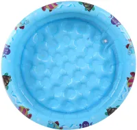 Kruzzel SP-30 2-in-1 Inflatable Kids' Pool for Swimming and Ball Play – 58 L Round Play Pool with Soft Bottom for Toddlers Ages 1 and Up – 80 x 30 cm – Blue