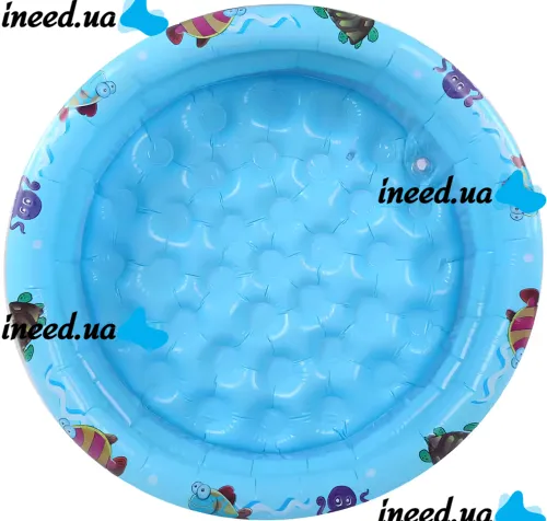 Kruzzel SP-30 2-in-1 Inflatable Kids' Pool for Swimming and Ball Play – 58 L Round Play Pool with Soft Bottom for Toddlers Ages 1 and Up – 80 x 30 cm – Blue