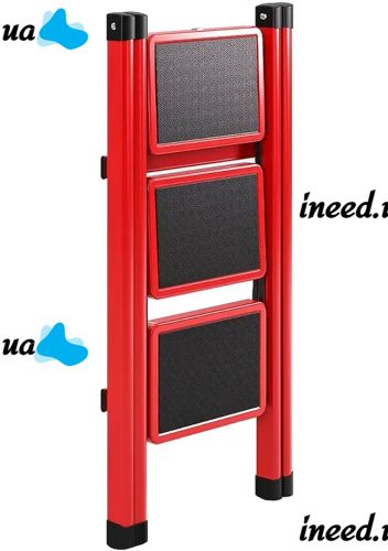 Складная стремянка на 3 ступени Mastar 3 Step Ladders до 150 кг раскладная трехступенчатая односторонняя лестница с антискользящим покрытием 84х40 см