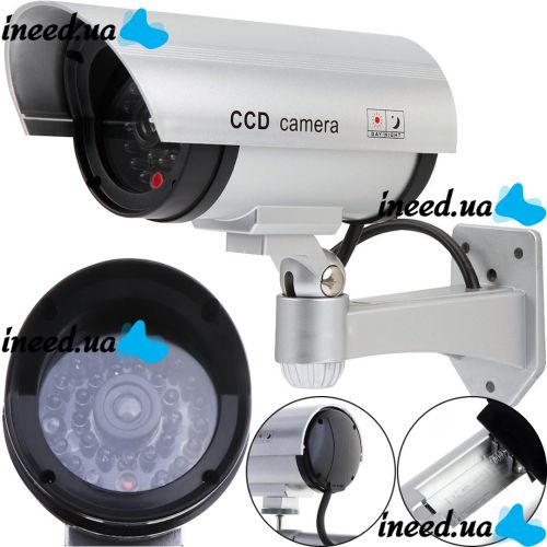 Уличный муляж камеры DUMMY IR CAMERA RR201 с мигающим светодиодом, Наружная камера обманка на батарейках, Видеокамера-обманка с ИК-подсветкой