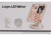 Magic MakeUp Mirror: A Cosmetic Touchscreen Makeup Mirror That Rotates 180 Degrees—a Tabletop Mirror on a Stand with 22 LED Lights, USB-Powered, Pink