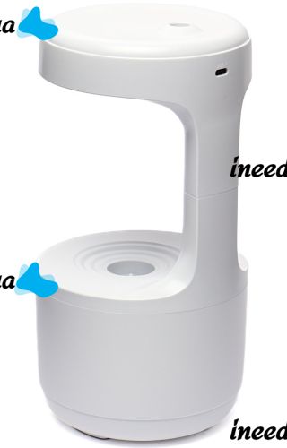 Anti Gravity Humidifier 800ml Portable Drip Mini Diffuser with Reverse Flow and Backlight White