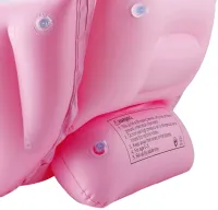 Надувная детская ванна для купания Intime Baby Bath Tub JS033 противоскользящая ванночка с подушкой, сливом и насосом для малышей Розовая YT-226A