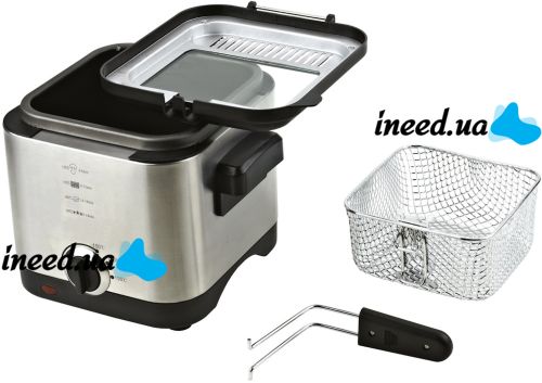 Fryer Crownberg CB-5542 for 1.5 liters 1200 W kitchen device with removable bowl for cooking and frying fries, nuggets