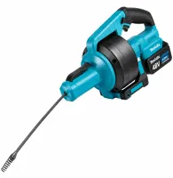 Аккумуляторная прочистная машина Makita DBU108Z 48V трос 7 м с 2 АКБ для прочистки труб и канализации, беспроводная машинка для устранения засоров