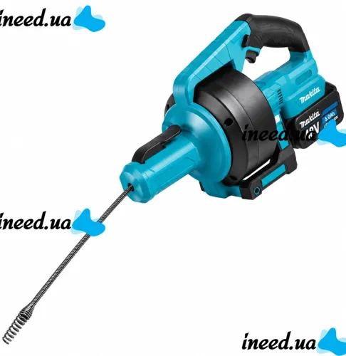Аккумуляторная прочистная машина Makita DBU108Z 48V трос 7 м с 2 АКБ для прочистки труб и канализации, беспроводная машинка для устранения засоров