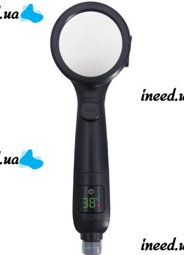 Лейка для душа с индикатором температуры Multifunctional Shower Head душевая гарнитура 4 режима струи, турбо насадка с LED дисплеем и переключателем