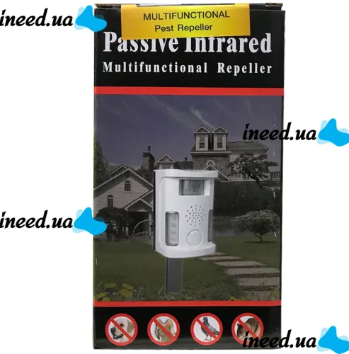 Многофункциональный отпугиватель животных Pest Repeller Aosio AN-B010 ультразвуковое устройство с индикатором и датчиком движения от сети