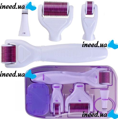 Mesoroller for Face and Body Customs Derma Roller System 5 in 1 Skin Care Kit, Anti-aging Dermaroller with Titanium Microneedles AND 1-17