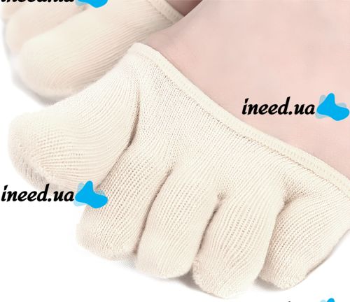 Носки от мозолей и натоптышей Five Finger Invisible Socks LY-398 силиконовые противоскользящие подушки полуноски, накладки от натирания для стопы