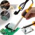 Контактний електричний паяльник Mastertool 44-0009 80W електропаяльник на підставці для з'єднання та паяння деталей і проводів від мережі 220V WL-9