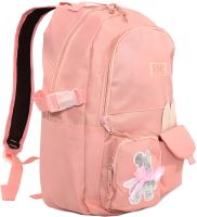 Школьный набор сумок Fashion SG5017 4 в 1 для девочек, подростковый комплект в школу, рюкзак на 16 л сумка шоппер пенал, ранец со значком Розовый