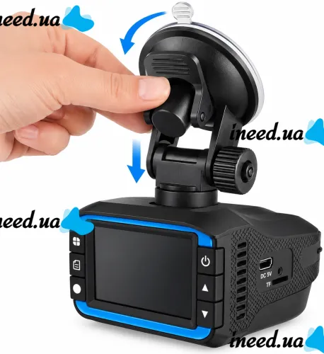 Автомобильный видеорегистратор DVR VG3 с антирадаром 2 в 1 авторегистратор 1080P с детектором радара угол обзора 140 градусов на присоске в машину