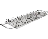 Подставка для приготовления куриных ножек A-Plus Barbecude KF-0982 универсальная стойка с поддоном для духовки и гриля, решетка из нержавеющей стали
