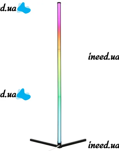 Напольный угловой RGB торшер светильник Nook Lamp 120 см с пультом управления, Угловая светодиодная LED лампа подсветка с разными режимами Черный