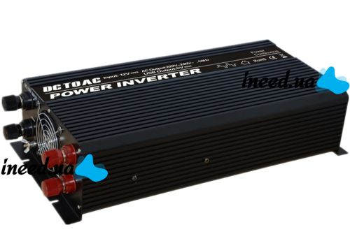 Автомобильный инвертор UN-3063 9000W 12V-220V, Авто преобразователь напряжения тока от прикуривателя и аккумулятора 12В 9000В с защитой от перегрева