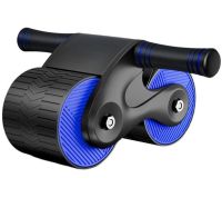 Double roller for the Rebound Abdominal Roller MAG-790 with a return mechanism and a mat, Double wheel simulator for abdominal muscle training