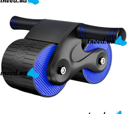 Double roller for the Rebound Abdominal Roller MAG-790 with a return mechanism and a mat, Double wheel simulator for abdominal muscle training