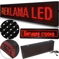 LED Indoor Running Board Led Story 100x20 WIFI/USB with Red Backlight for Advertising Outdoor Trade Sign with Running Board
