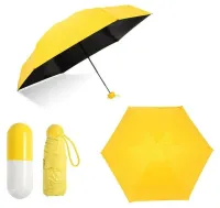 Компактный зонт-капсула Capsule Umbrella, Карманный зонт капсула в футляре, Капсульный складной мини зонтик