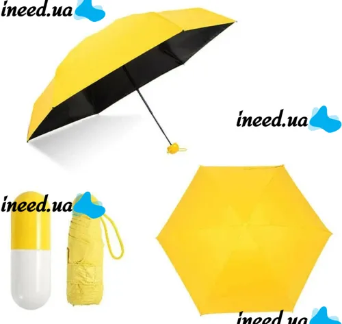 Компактный зонт-капсула Capsule Umbrella, Карманный зонт капсула в футляре, Капсульный складной мини зонтик