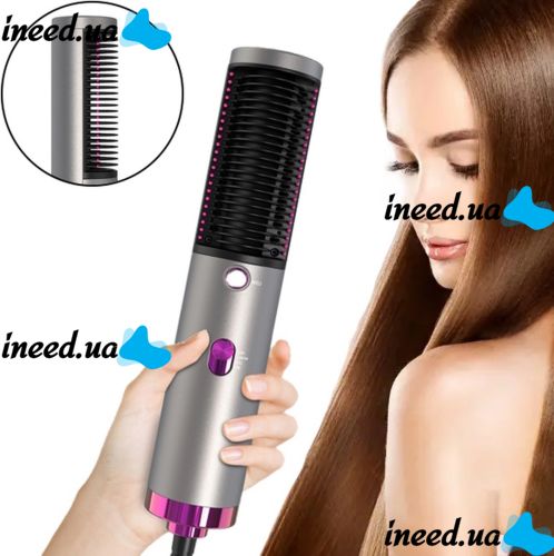 Фен расческа выпрямитель 2 в 1 Hair Dryer And Styler XR-8802 для сушки любого типа волос, Стайлер для укладки горячим воздухом 800W JMJ-189