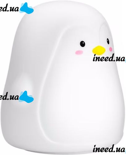 Настольный силиконовый ночник Пингвин Penguin LJC-129 с RGB подсветкой и сенсорным датчиком, Светодиодный светильник 7 режимов на аккумуляторе USB
