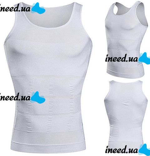 Slimming T-shirt for Men Slim'n Lift men corrective men's underwear White, Men's Corrective T-shirt Slim & Lift fo Men White