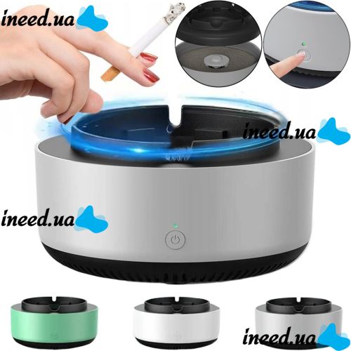Умная бездымная пепельница Kayfovo Smokeless Ashtray Aroma 469-7 2 в 1 с функцией очистки воздуха для фильтрации пассивного курения от сигарет