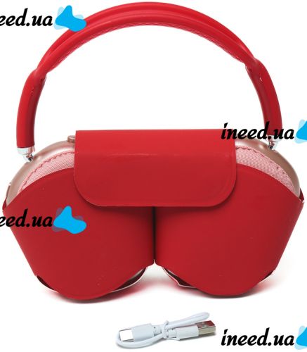Беспроводные Bluetooth наушники AirPods Max Red полноразмерные блютуз стереонаушники с микрофоном и шумоподавлением в чехле Smart Case MGYJ3 Красные
