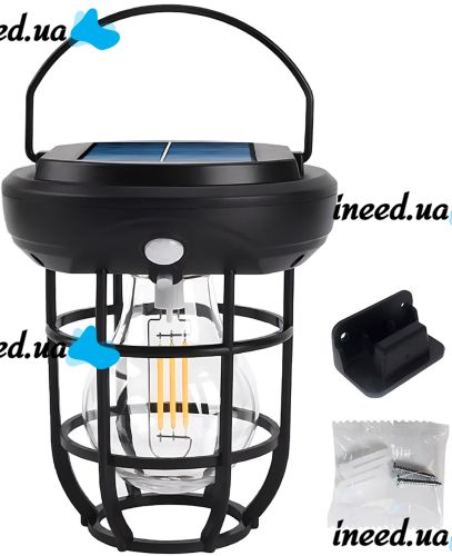 Подвесной кемпинговый фонарь Solar Sensor Light CL-T88 3 режима уличный светодиодный светильник с датчиком движения и ручкой на солнечной батарее