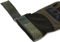 Тактические перчатки с открытыми пальцами Glove Support 7844 беспалые мужские военные перчатки с противоударными вставками для защиты костяшек Хаки
