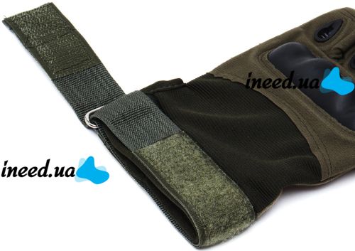 Тактические перчатки с открытыми пальцами Glove Support 7844 беспалые мужские военные перчатки с противоударными вставками для защиты костяшек Хаки