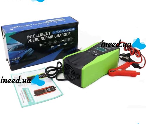 Автомобильное импульсное пускозарядное Intelligent Pulse Repair Charger 12V 10Ah универсальное устройство с дисплеем для зарядки АКБ 10Ah-180Ah